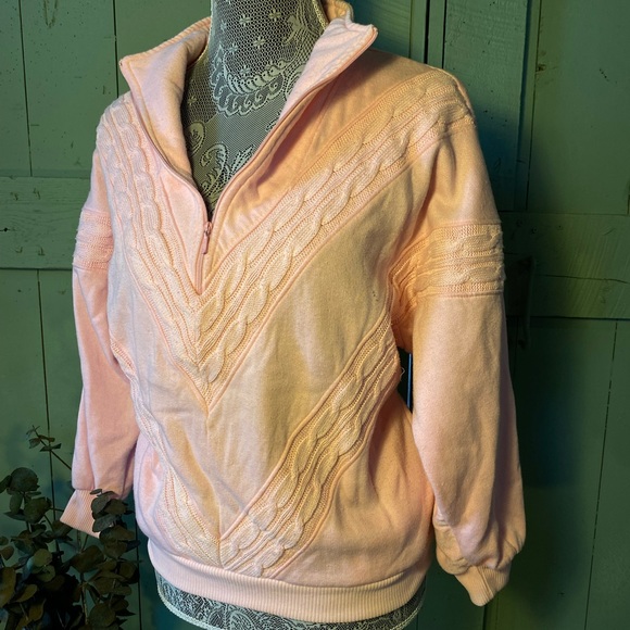 Vintage Light Pink Quarter Zip - Picture 5 of 7